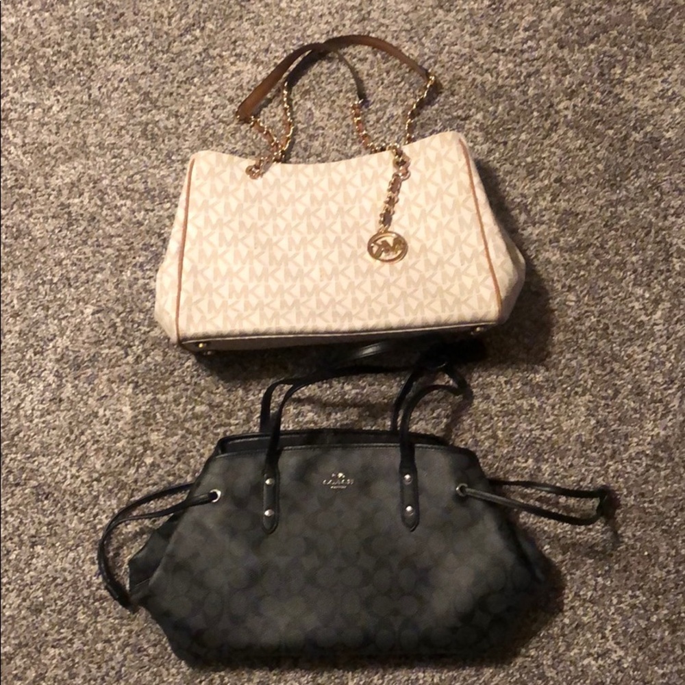 1 Michael Kors purse and 1 Coach purse